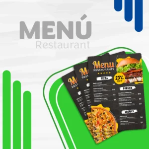 CARTA MENU PARA RESTAURANT IMPRESA Y DIGITAL